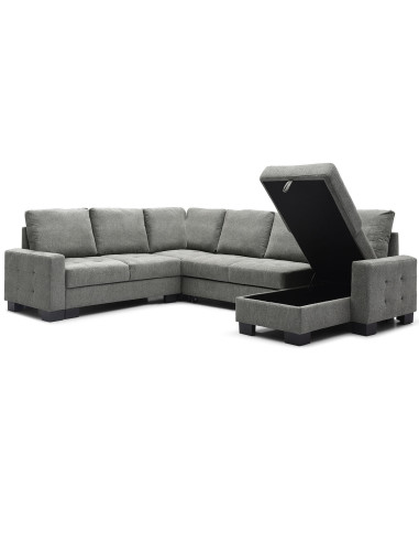 Sofa cama seccional Vilna gris oscuro