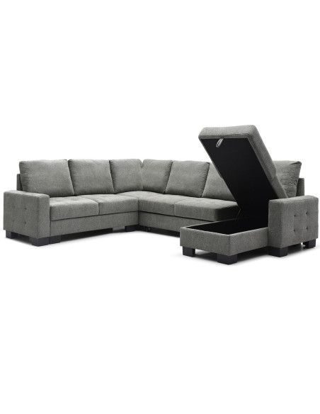 Sofa cama seccional Vilna gris oscuro