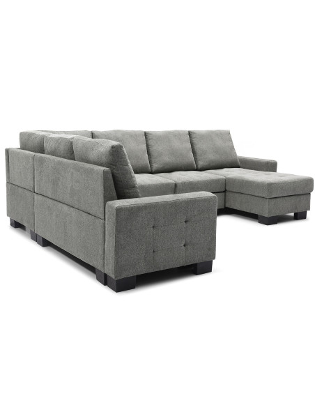 Sofa cama seccional Vilna gris oscuro