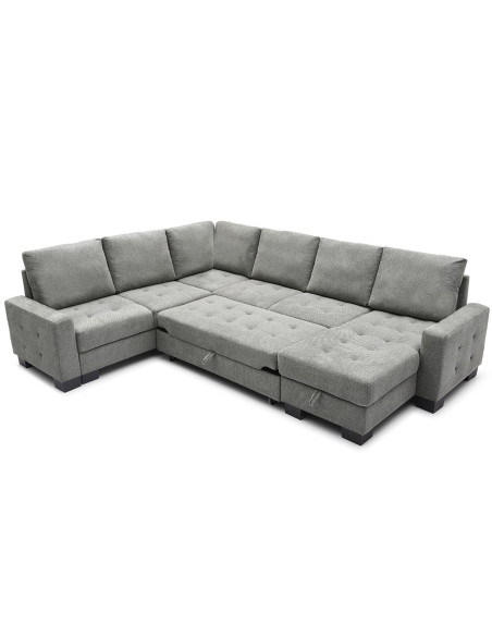 Sofa cama seccional Vilna gris oscuro