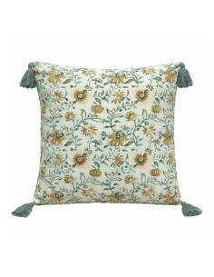 Cojín Print Spring Con Pompones 45x45cm - Textil Hogar