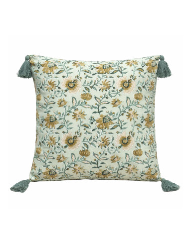 Cojín Print Spring Con Pompones 45x45cm - Textil Hogar