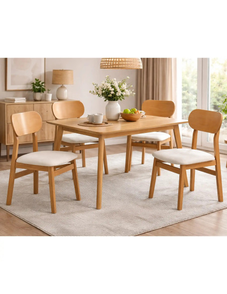 Juego comedor 4 sillas Lara