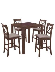 Juego comedor bar 4 sillas Amberes café