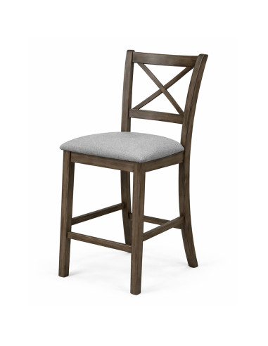 Juego comedor bar 4 sillas Amberes gris