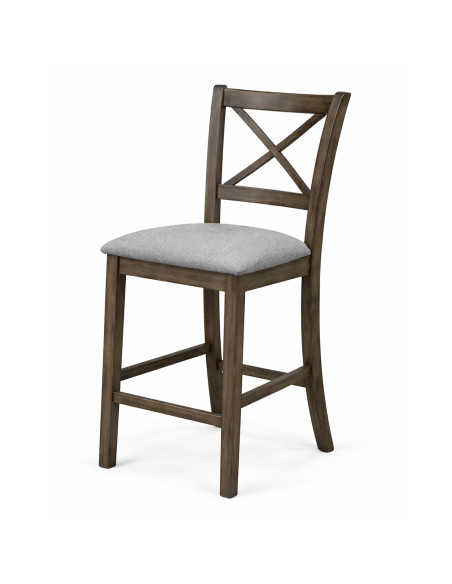 Juego comedor bar 4 sillas Amberes gris