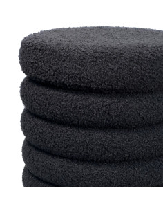 Pouf Michelin Negro - Asiento Moderno y Versátil para Living 2