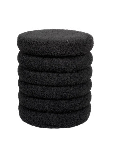 Pouf Michelin Negro - Asiento Moderno y Versátil para Living