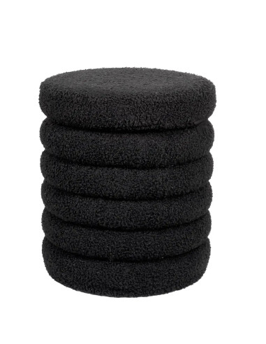 Pouf Michelin Negro - Asiento Moderno y Versátil para Living