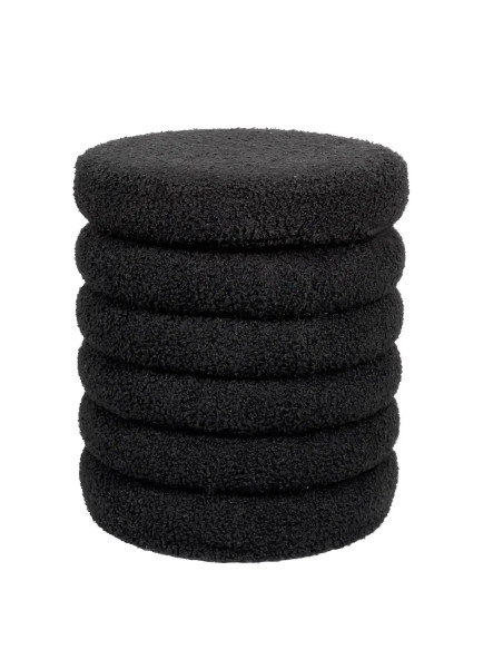 Pouf Michelin Negro - Asiento Moderno y Versátil para Living