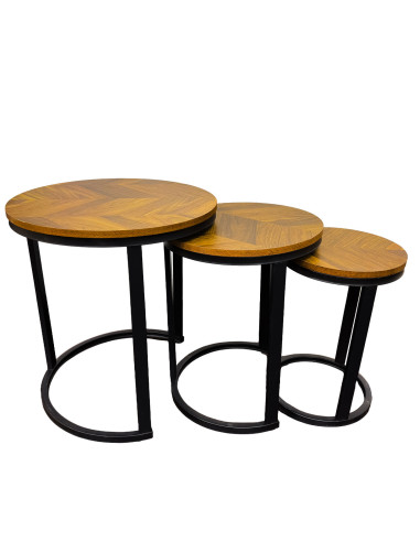 Mesa Lateral Lizzie Set de 3 - Mesas Laterales de Metal