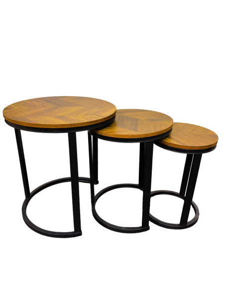 Mesa Lateral Lizzie Set de 3 - Mesas Laterales de Metal