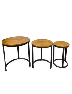 Mesa Lateral Lizzie Set de 3 - Mesas Laterales de Metal 2