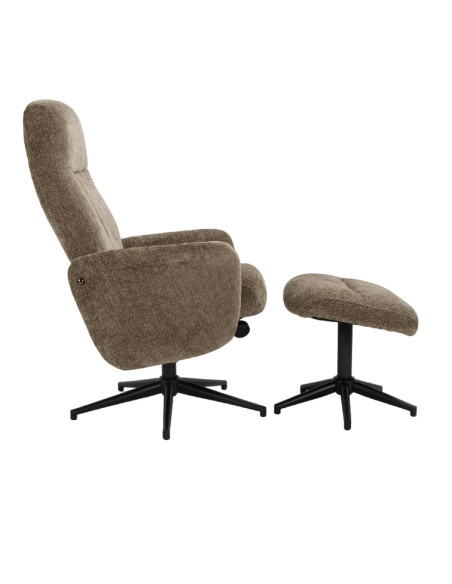 Sitial Reclinable Ottoman Gris - Mueble Moderno para Living