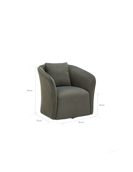 Sillón Maddy Verde - Sofá de 1 Cuerpo para Living
