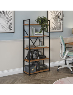 Estante industrial Novi 5 niveles canela 2