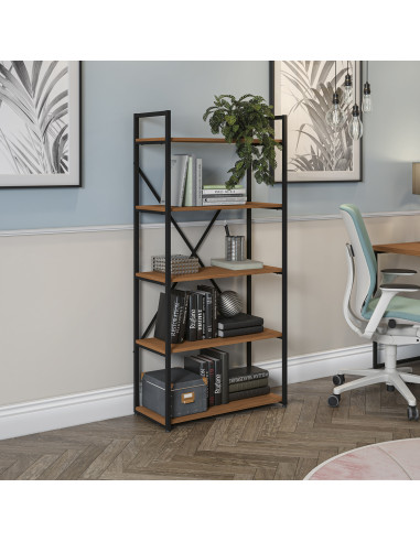 Estante industrial Novi 5 niveles canela