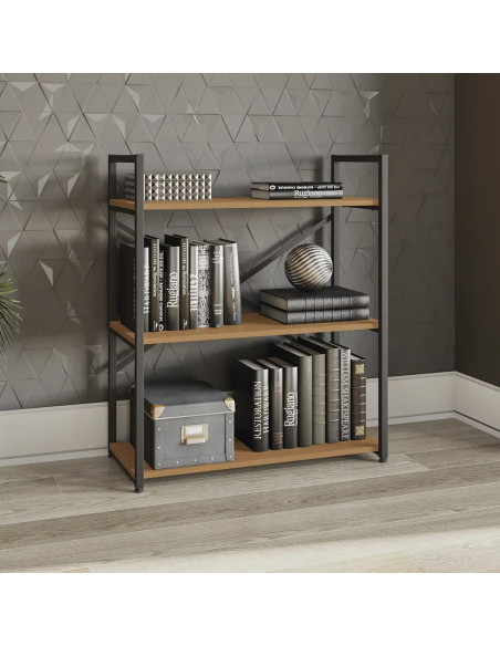 Estante industrial Novi 3 niveles canela