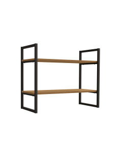 Repisa industrial Illinois 2 niveles canela