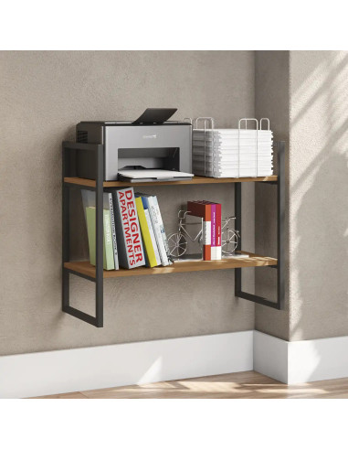 Repisa industrial Illinois 2 niveles canela