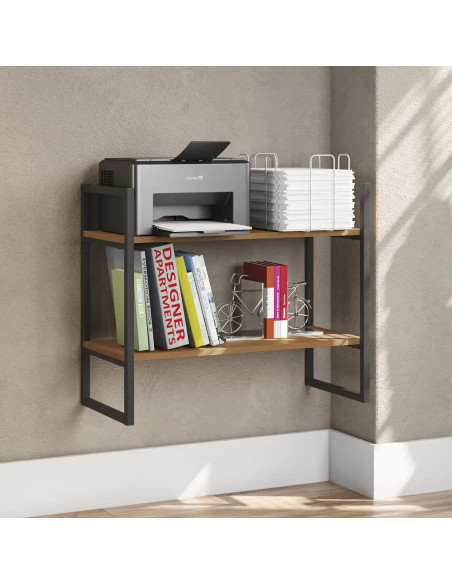 Repisa industrial Illinois 2 niveles canela