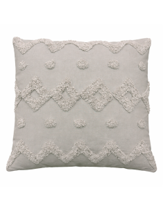 Cojín de Algodón Textura Gris 45x45cm - Decoración Hogar