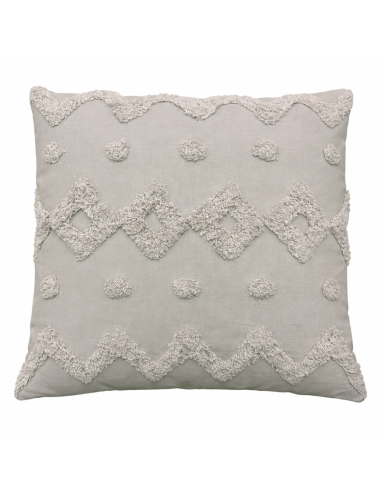 Cojín de Algodón Textura Gris 45x45cm - Decoración Hogar