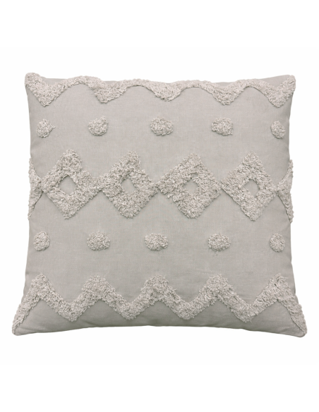 Cojín de Algodón Textura Gris 45x45cm - Decoración Hogar