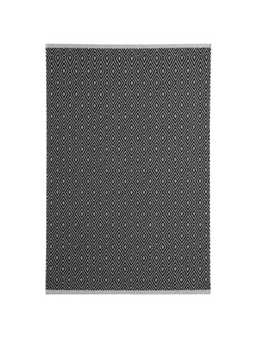 Alfombra Diamante Blanco y Negro 120x80cm - Decoración Living