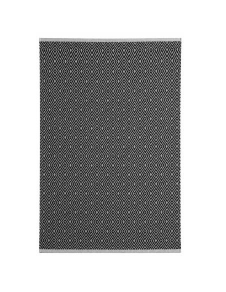 Alfombra Diamante Blanco y Negro 120x80cm - Decoración Living