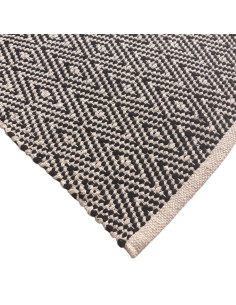 Alfombra Diamante Blanco y Negro 120x80cm - Decoración Living 2
