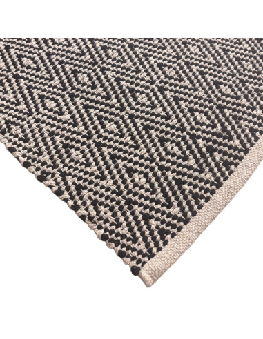 Alfombra Diamante Blanco y Negro 120x80cm - Decoración Living