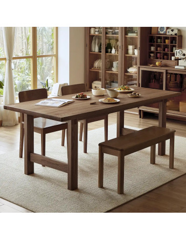 Mesa de comedor  6 puestos nogal