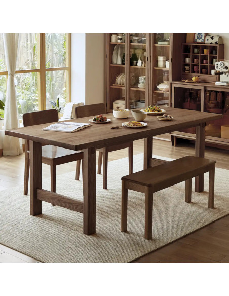 Mesa de comedor  6 puestos nogal