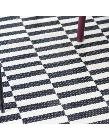 Alfombra Rila Blanco/Negro 300x200cm - Moderna y Elegante