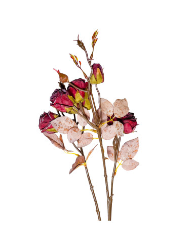 Flor Rosa Artificial Burdeo - Decoración Elegante y Natural