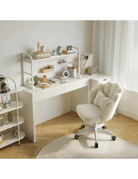 Escritorio 2 cajones Letty blanco