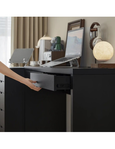 Escritorio 2 cajones Letty negro