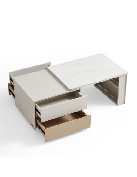 Mesa centro extensible Lina gris