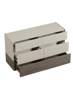 Cómoda 6 cajones Aura nogal 2