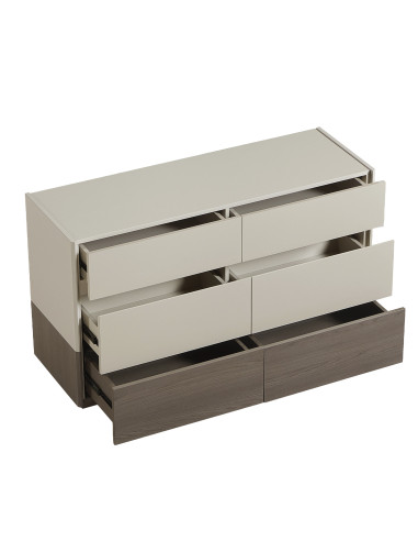 Cómoda 6 cajones Aura nogal