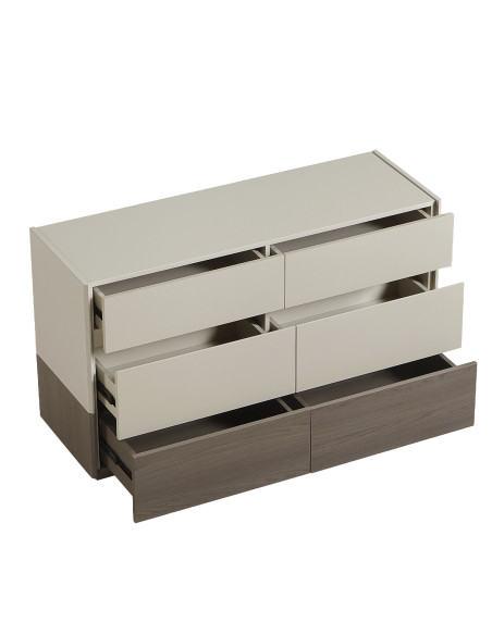 Cómoda 6 cajones Aura nogal