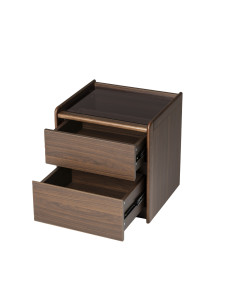 Velador 2 cajones Lucero nogal 2