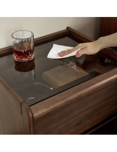 Velador 3 cajones Lucero nogal