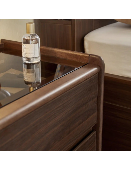 Velador 3 cajones Lucero nogal