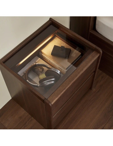 Velador 3 cajones Lucero nogal