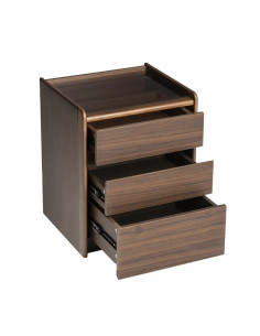 Velador 3 cajones Lucero nogal 2