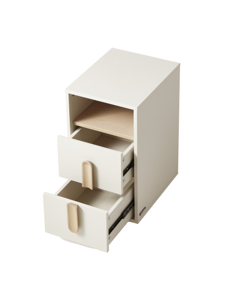 Velador 2 cajones Noctis madera