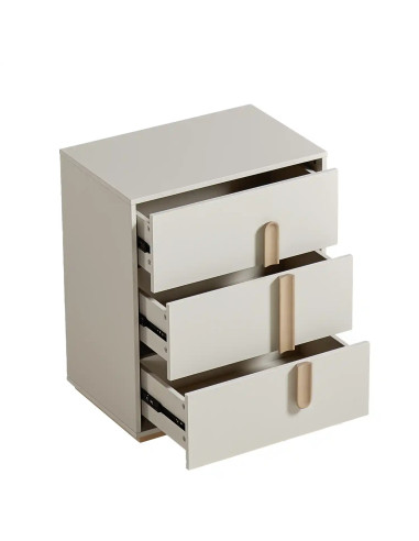 Velador 3 cajones Noctis madera