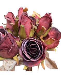 Ramo Rosas Secas Artificial Morado - Decoración Natural